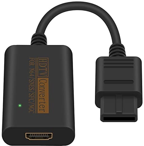 Duttek Convertidor N64 a HDMI, Cable Adaptador N64 a HDMI, convertidor de Video HDTV Compatible con SNES, SFC, N64, GC Muestra Modos de Salida a 720p, sin Necesidad de Fuente de alimentación, 20 cm.