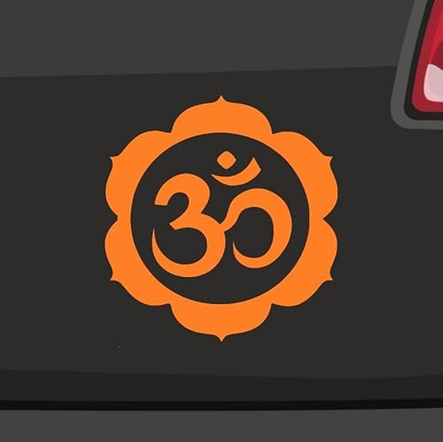 Yoga Om Aufkleber -6 Größen- Lotus Blüte Gleichgewicht Balance Ruhe Asana Mantra
