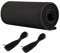 Andux Auto-Lenkradbezug aus Leder für universellen Durchmesser 38 cm DIY Nähen FXPT-03 (Schwarz)