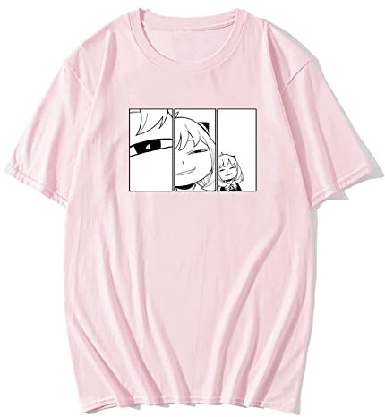 KONDZ Cartoon Anya Funny Face Manga Spy X Family T-Shirt Men Clothing Cotton Tshirts Harajuku T-Shirts Graphic T Shirts Summer Tops