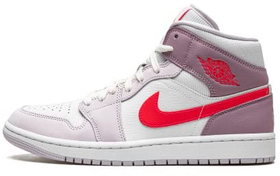 Jordan Air Jordan 1 Mid WMNS DR0174 500 Valentinstag 2022 für Damen, Größe 45, Weiß/Rot/Lavendel, 11.5 Wide