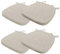 4er Set Stuhlkissen 40x38x3cm mit Bändern,Waschbare Sitzkissen Rutschfest,Stuhlauflage Stuhlpolster Sitzkissen,Abnembar Bezug Mit Reißverschluss,Ideal für Zuhause Büro Küche Esszimmer,Beige grau