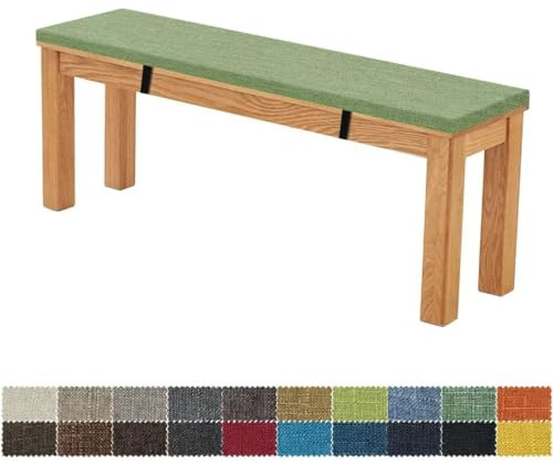 FIOVIP Bankauflage Bankkissen Sitzbankkissen 100X40X5CM Abnehmbar Waschbar Doppelt rutschfest Hochelastischer Geeignet für Gartenbänke, Schaukeln, Terrassen, Innenbänke(Achat grün)