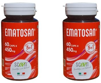 Ematosan® - Scen - estratti NATURALI utili per favorire una ottimale circolazione sanguigna del microcircolo e venosa ed il mantenimento della salute cardiovascolare 60+60 capsule(2)