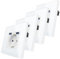 CNBINGO Lot de 4 prises en verre avec ports USB (maximum 2,1 A) – Prise simple encastrée en blanc – Contact de protection Schuko avec cadre en verre