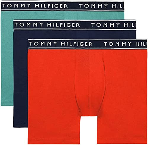 Tommy Hilfiger Men's Cotton Classics Boxer Brief, Geranium, L