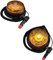 LED Rundumleuchte 4 Blitzmuster 12V 24V ECE R65 R10 E9 Magnet f. PKW LKW Traktor Magnet 2 Stücke set