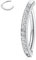 Silber Bauchnabelpiercing mit CZ Bauchnabelpiercing Bauchnabel Clicker Ring 14G Bauchnabel Clicker Chirurgenstahl Bauchnabel Ring Niete Umgekehrt Gebogene Nabel Barbell Umgekehrte Nabelringe 10mm