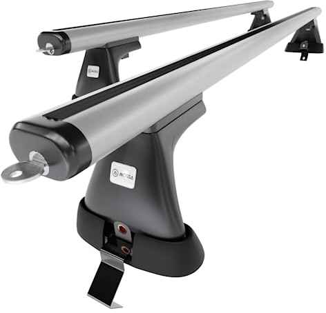 Mossa - Alu-Dachträger kompatibel mit Opel Insignia Limousine (2009-2017) - silbern Dachträger Dachgepäckträger - ohne Montagelemente 1