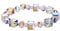 SZETOSY Kristall Strass Würfel Armband für GOODHANCEUK Aurora Kristalle Link Kette Romance Frauen Schmuck Glas Stein Glanzt Mode Armband für Mädchen