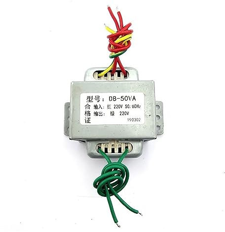 FUNTLY Transformador de Potencia Transformador EI 220v Power transf EI66 Transformador de Aislamiento DB-50VA 50W 220V 220V 1:1 Aislamiento de Seguridad antiinterferencias
