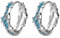 YOURDORA® Damen Creolen Ohrringe Silber 925 mit Korallen Blau Emaille Personalisierte Schmuck für Frauen
