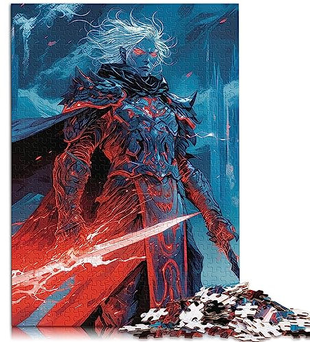 Puzzle-Geschenk, weißhaariger Krieger, 1000-teiliges Puzzle für Erwachsene und Kinder ab 12 Jahren, Papppuzzle, Lernspiel, Größe: 26 x 38 cm