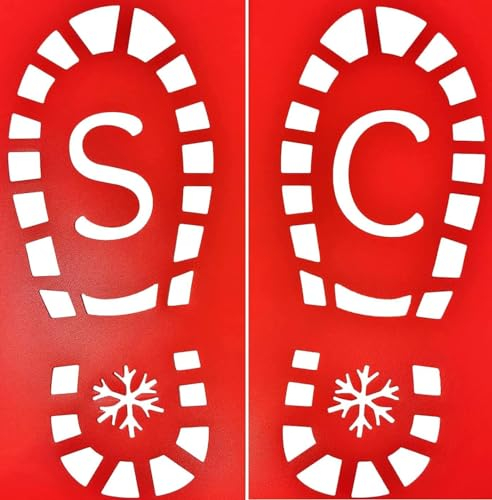 Weihnachtsmann Fußabdruck Schablonen Weihnachtsmann Stiefel Schablone Füße