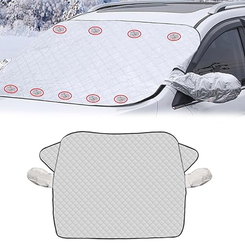 VELUNE Frontscheibenabdeckung, für KIA Sportage 2018-2023 Winter Windschutzscheibe Abdeckung Faltbare Die Gegen Schnee EIS Frost Staub Sonne