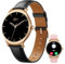BOALZETD Montre Connectée Femme avec Appel Bluetooth, 1,39 Smartwatch avec Fréquence Cardiaque/SpO2/Sommeil/Fonction Féminine, 100+ Modes Sportifs Montre Podometre pour Android iOS (Or Noir)