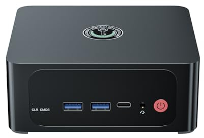 TRIGKEY Mini PC Ryzen7 7840HS (jusqu'à 5,1 GHz, 8C/16T), 32 Go de DDR5 500 Go SSD, Mini Ordinateur S7 Pro équipé d'AMD Radeom 780M 12 cœurs 2 700 MHz, DP, HDMI, USB4.0, WiFi-6, BT5.2, 2.5 Réseau G