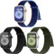 PIOWNN 3 Piezas Nylon Correas Compatible con Correa Apple Watch 40mm 41mm 38mm 42mm 44mm 45mm 46mm 49mm Mujer Hombre, Correa Deportiva Loop de Velcro para iWatch SE Series 10 9 8 7 6 5 4 3 2 1 Ultra