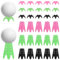 XIHIRCD 30St Kunststoff Golf Tees, 15 Hoch und 15 Kurz Golf Simulator Tees Golf Matten Tees Drinnen und Draußen Übungs Golf Tees für Sportler Golfliebhaber Anfänger (Schwarz, Grün, Rosa)