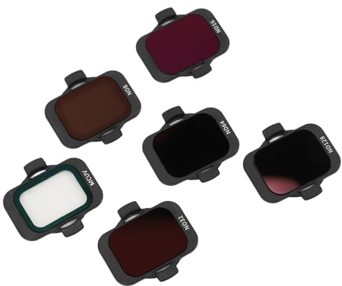 Alomejor ND-Filterset MCUV ND8 ND16 ND32 ND64 ND128 Mehrfach Beschichtete UV-Filter für 2 Drohnenobjektivzubehör Leichte Konstruktion