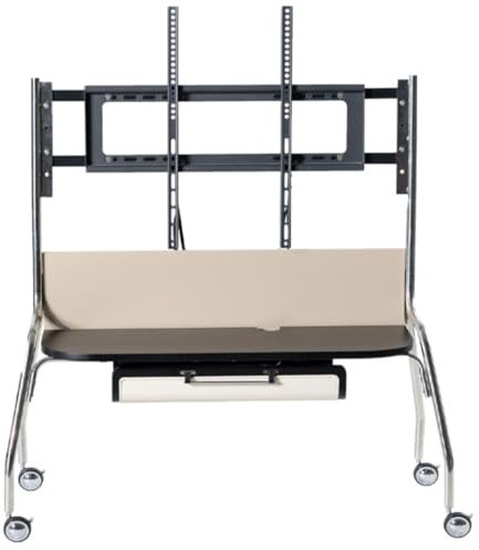 WHHBDB Meuble TV Meubles TV Support TV Roulant Chariot TV Mobile sur roulettes Support TV pour téléviseur de 55 à 85 Pouces Support de Chariot TV avec étagère de Rangement Supports TV