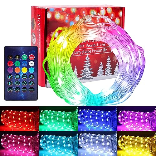 Lichterkette mit Farbwechsel, 10M Streifen RGB LED Band Lichterkette innen IP65 Wetterfest Zimmer Deko Außen APP Dimmable Led Lichtband Music für Zimmer Party Garten Hochzeit Karneval