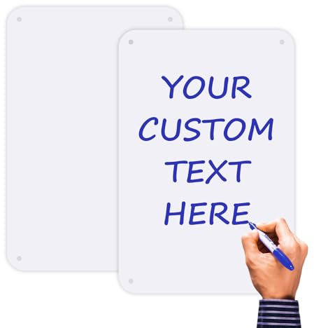 White Blank Metal Sign