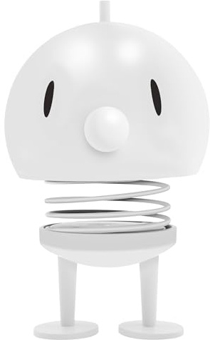 Hoptimist Speaker, Bluetooth Speaker Design, Wireless, Music Box for Children and Adults, 10 x 10 x 15 cm, Large, Soft White