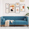 Willood 3 Sitzer Sofa Chesterfield Sofa mit Nackenrollen Couch Blau Samt