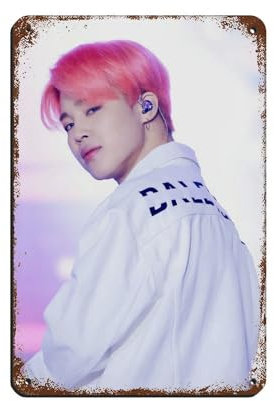 WEHGE Kpop Poster BTS (25) Retro-Poster, Metall-Blechschild, schicke Kunst, Retro, Eisenmalerei, Bar, Menschen, Höhle, Café, Familie, Garage, Poster, Wanddekoration, 20 x 30 cm