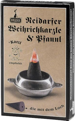 Erzgebirge Palast Huss Räucherkerzen Huss Neudorfer Räucherkerzen mit Loch - Weihrauch - mit Pfann'l