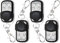 ELLECILA 4pcs 433mhz Universal Garage Door Opener Remote, Garage Door Remote, Universal Wireless Garage Remote Control Key Fob with Key Cover Slide for Car Garage Door Gate Opener