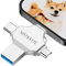 Ohne EIN App Herunterzuladen-MUXXUE 256GB Speicherstick Phone USB Stick, 4 in 1 Speicherstick für i- Phone,i- pad, Android, PC