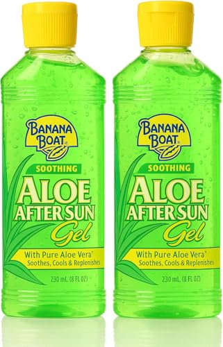 Banana Boat Aloe Vera Gel – 2 x 230ml – Soothing, Hydrating Gel for Sunburn Relief, After-Sun Care, Moisturizing