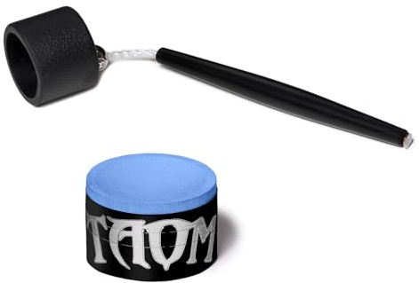 TAOM V10 Billard Pool Queue Premium Kreide blau - mit Kreidehalter