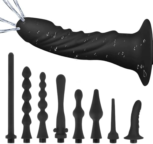 Thlsexy Intimdusche Für Damen Und Herren Zur Analspülung, Silikon Analdusche Mit Duschaufsatz, Klistier Für Analverkehr Und Vaginaldusche Zur Darmreinigung Und Körperpflege（A）