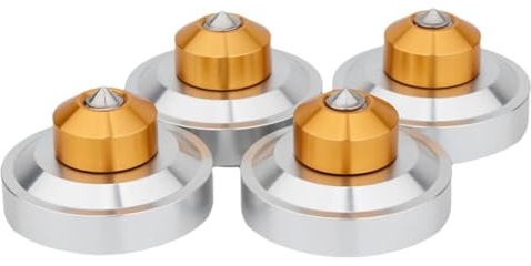 Flaroey Aluminum Isolation Spike Feet Stand Damper Pad for Hifi Audio AMP Cabinet Speaker Turntable Record