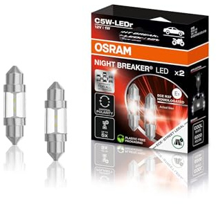 Osram NIGHT BREAKER LED C5W ECE; 6000K, ECE-zugelassene LED-Retrofit-Signallampe, 12V; 2 Lampen
