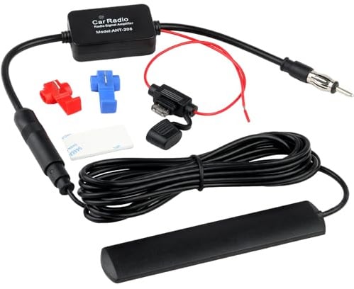 12V Amplificatore di Segnale Autoradio, Amplificatore Antenna per Auto FM, Segnale Radio Booster Universale, Segnale Autoradio Per Veicolo Camion Auto Radio