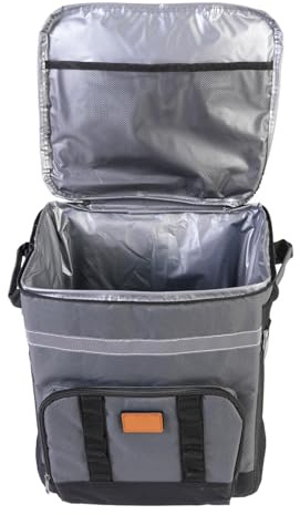 Garsent Nevera con Ruedas de 35 litros con Ruedas y Asa, Bolsa Térmica Suave con Aislamiento de Gran Capacidad para Acampar Al Aire Libre, Picnic en la Playa, Nevera Plegable con, Gris Oscuro