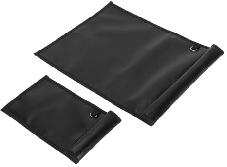 Eacam Faraday-Tasche für Schlüsselanhänger und Telefone, Kompakt, Wasserdicht, Feuerfest, Signalabschirmung, 2 Stück Glasfaser, 20,8 X 11,9 cm, 33 X 25,4 cm