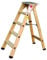Outifrance 8831311 Escabeau Bois professionnel simple plan de montée 10 marches avec tablette