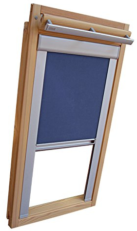 Easy-Shadow Dachfenster Verdunkelungsrollo Komfort Rollo Thermo für Typ Fakro FT/FTP/PK/FK/FE/FL/PTP Größe 06 - 78/118 (Glasmaß 62,0 x 101,3 cm) - in der Farbe blau