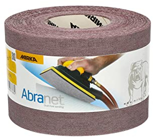 Mirka Schleifrolle Abranet 115 mm x 25 m Klett Korn P240 | Netz-Schleifrolle mit Klett für Holz Spachtel Lack und Kunststoff hohe Staubabsaugung langlebig