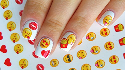 Emoji Collection (# Emoji 0.7 cm Nail Decals Art Code 3#)