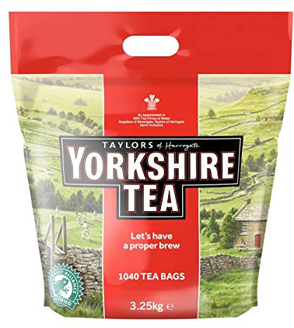 Yorkshire Tea Traditional 1040 Tea Bags 3.25 Kg (2 Pack 520)