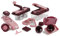 Genius Nicer Dicer Fusion Smart Set (23 Teile) inkl. Twist in rubinrot Alles-Schneider Hobeln Würfeln Julienne Gemüse- & Spiralschneider - Ideal für den gesunden Lebensstil
