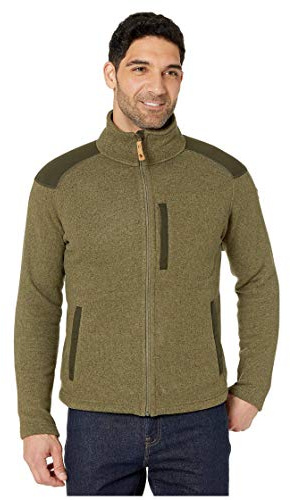 Fjällräven Herren Buck Fleecejacke, Laurel Green/Deep Forest, XS