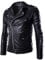 Celucke Herren Lederjacke Brando Jacke Slim Fit,Männer Bikerjacke Winterjacke Mode Cool Motorrad Chopper schwarz