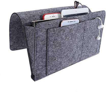 Garsent Organizzatore da Comodino Caddy, Poltrona di Tasche Organizzatore di Sofa Poltrona Custodia per Divano Letto Organizer per Telefono, Libro, riviste, Telecomando TV